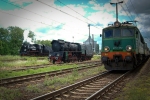 Spotkanie trzech lokomotyw Px48-1756, Ol49-7, EP07-382 - fot.Krzysztof Ratajski